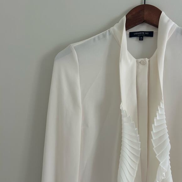 Lafayette 148 Silk Bates Button Down Sz XS - Picture 5 of 7